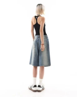 Denim Bermuda Wide-Leg Jean Shorts -Modern Wear Shop 28b11a8728c49ae92165c46a07c8662d