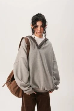 Oversized Knit Ribbed Heathered Hoodie 25 Oversized Knit Ribbed Heathered Hoodie -Modern Wear Shop 2934ef55561c7d6a531b9329104bf561