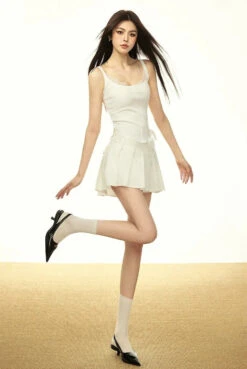 Mock Two Piece Lace Trim Ribbed Tank Top -Modern Wear Shop 2949ae79b5076f56c68851870d3c83d0