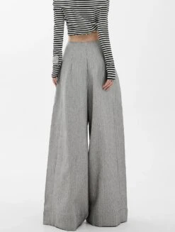 Wide-Leg High Waist Panel-Pleat Palazzo Trousers -Modern Wear Shop 2a1edbb6ebe0fed6b1842d10e41dad33