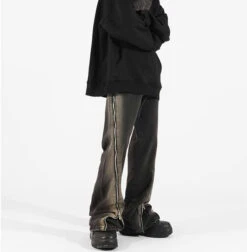 Diagonal Zip Faded Jeans -Modern Wear Shop 2a809e41ac8b2b3b2bb9fa172ae468a9