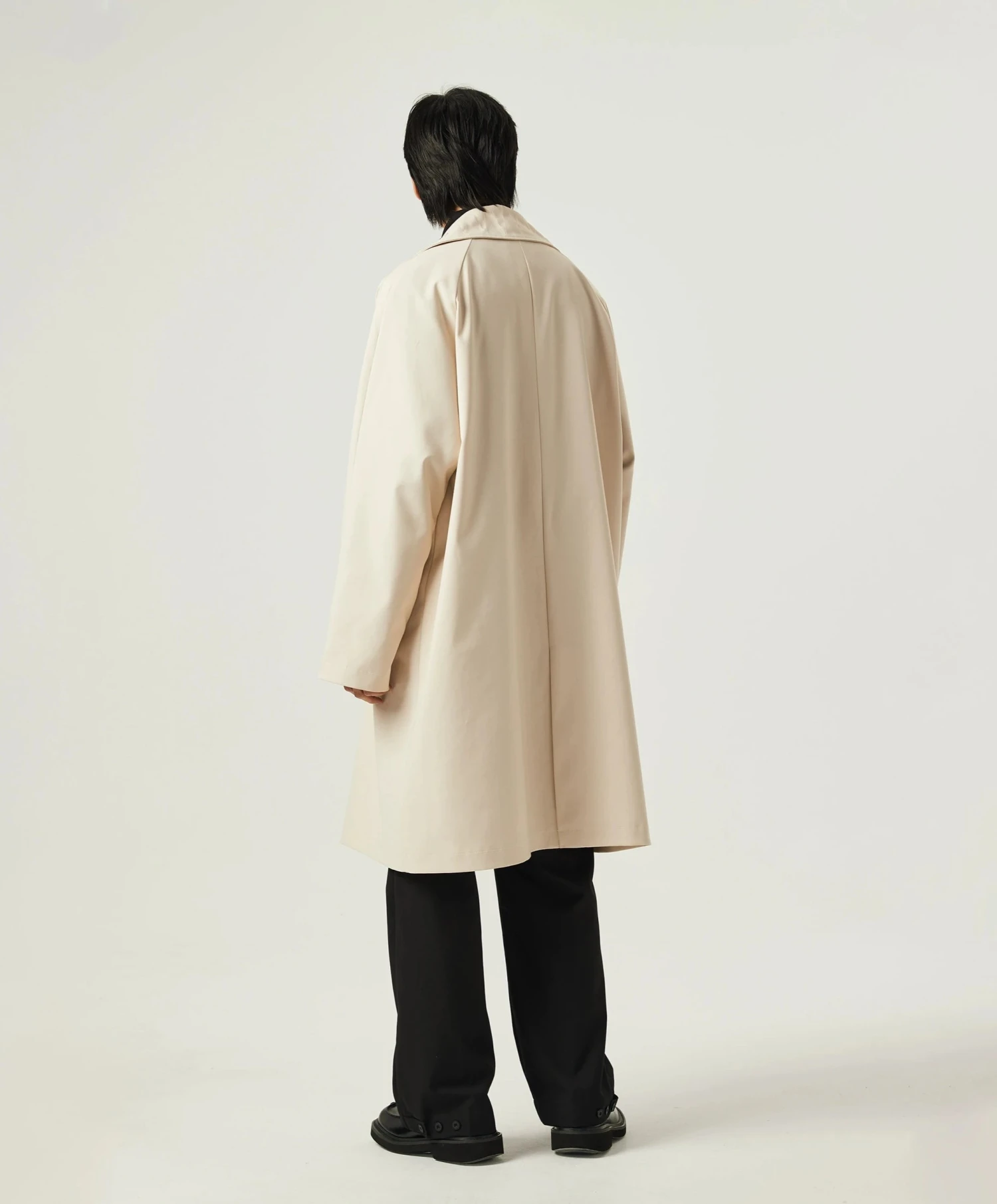 Slim Long Single-Breasted Coat With Collar Studs 8 Slim Long Single-Breasted Coat With Collar Studs - Image 8