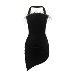 Faux Feather Trim Bodycon Mini Dress 15 Faux Feather Trim Bodycon Mini Dress -Modern Wear Shop 2c5cf60d855351245f53f027c1d7db8c