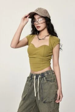 Twist-Back Crop Top With Scoop Neck 32 Twist-Back Crop Top With Scoop Neck -Modern Wear Shop 2c63adb812e3c4962b8312a1c5c2dd35