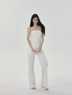 Slim Fit Faux Linen Pants With Pockets -Modern Wear Shop 2c8a3235f4f0768802567318c60ad48d