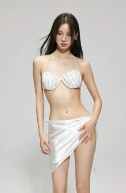 Shell Halter Bikini Set With Sarong Skirt -Modern Wear Shop 2d3bab108ed843d353bf7f4031ff6a34