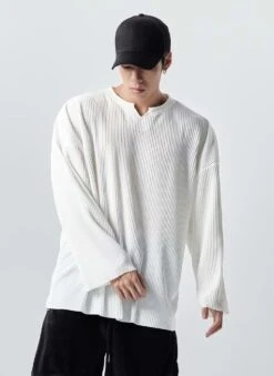 Oversized Ribbed Long Sleeve Shirt 14 Oversized Ribbed Long Sleeve Shirt -Modern Wear Shop 2d4154d98c43f629599582ff6fa0a2e2