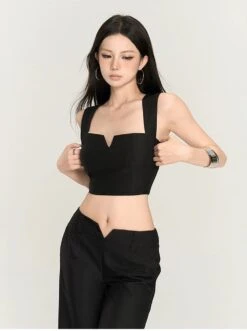 Sleeveless Sweetheart Neckline Extra-Cropped Top 25 Sleeveless Sweetheart Neckline Extra-Cropped Top -Modern Wear Shop 2d8b81f7163910d8cc67fcb7c08afb51