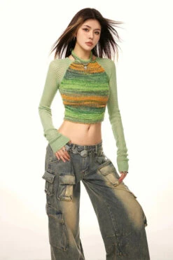 Stripe Halter Neck Crop Knit Sweater 37 Stripe Halter Neck Crop Knit Sweater -Modern Wear Shop 2dcd837cf9f16c7325360101bbbd2c2e