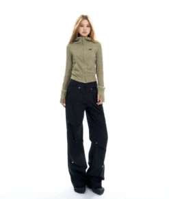 Wide-Leg Button-Detail Cargo Trousers -Modern Wear Shop 2dec939d14c8648bf84599c7044afc8b