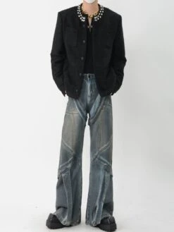 Tweed Embellished Collar Multi-Pocket Coat -Modern Wear Shop 2eb68f8ba43d7e52f7675c1bb959d06d