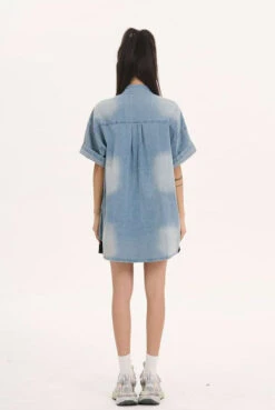 Oversized Faded Denim Button Top -Modern Wear Shop 2ecbc53b0705c3cd27b22fbda17427a5