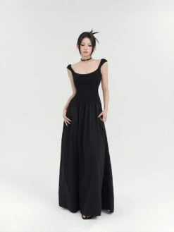 Sleeveless Vintage Square Neckline Maxi Dress -Modern Wear Shop 2ef1f70f63292e4d17c44d91a739b898
