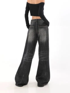 Wide-Leg Denim Vintage Wash Jeans -Modern Wear Shop 2f3bcebea2db21747ddf859ae6e3c653