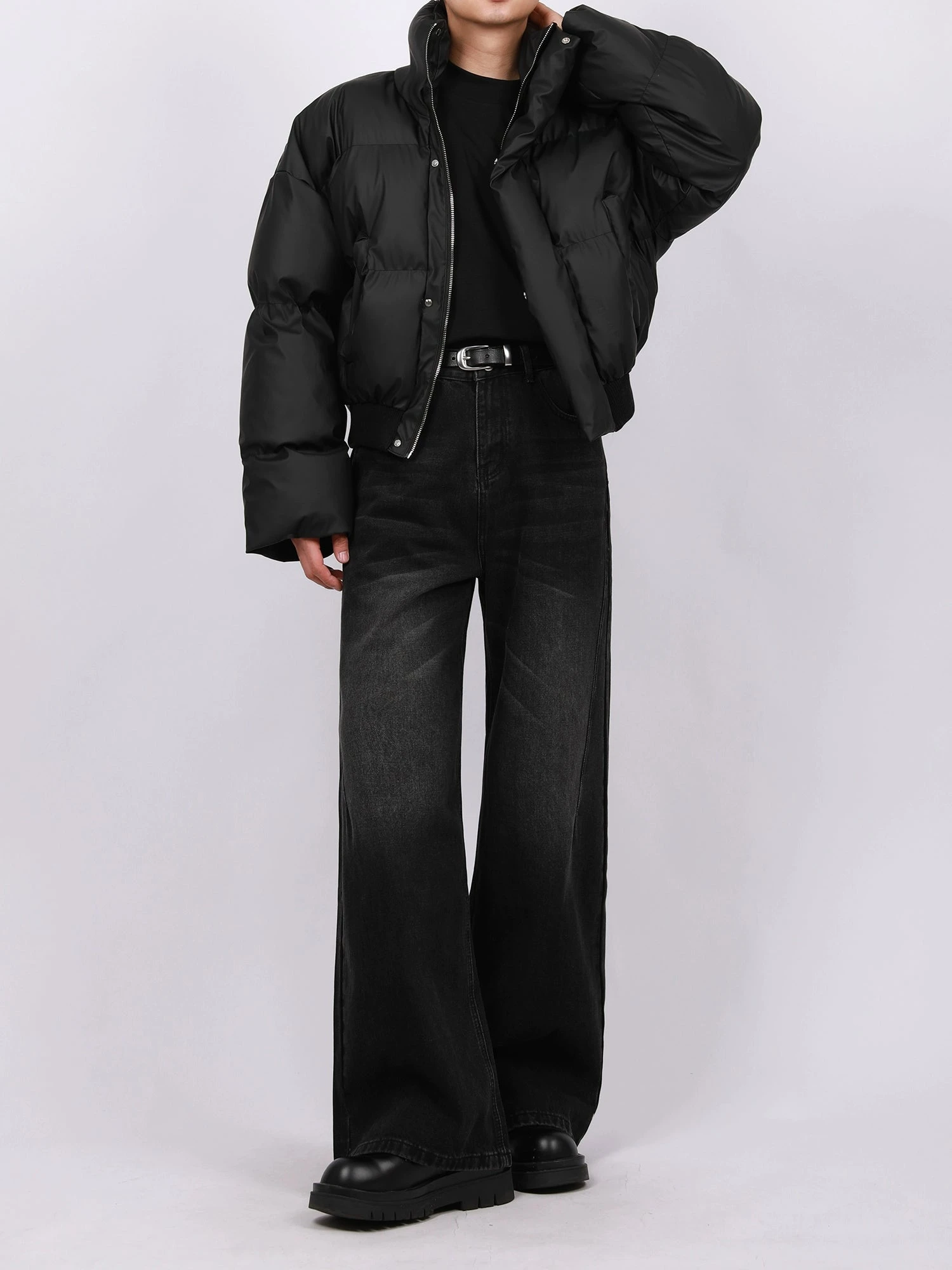 Vintage Washed Wide Leg Denim Pants 8 Vintage Washed Wide Leg Denim Pants - Image 8