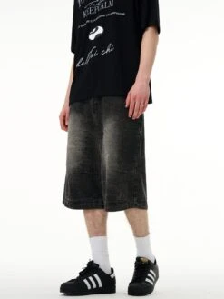 Slim Faded Denim Knee-Length Straight Shorts 10 Slim Faded Denim Knee-Length Straight Shorts -Modern Wear Shop 31aea50cfcb5e7356acffc15275895f6