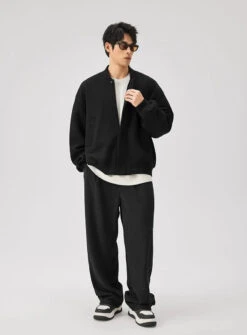 Sweatshirt Zip Bomber Jacket With Front Pockets -Modern Wear Shop 31dae0ba94127fd6da9460611df12f5b