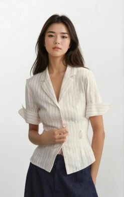 Striped Button-Up Short Sleeve Collared Shirt With Chest Pocket And Belt Loops -Modern Wear Shop 31f6bbfb4905412c78fc26a2e24d7a94 9f270104 f964 4a22 865f 34b9d1e92a11