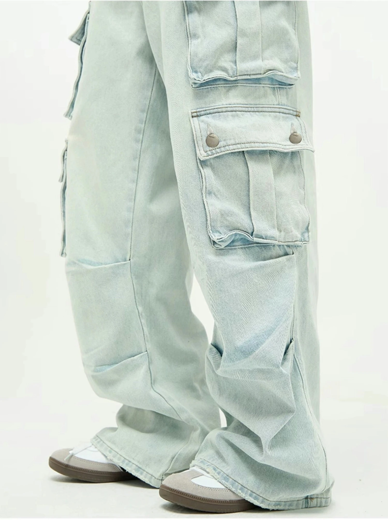 Faded Multi Pocket Denim Pants 5 Faded Multi Pocket Denim Pants - Image 5