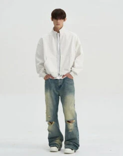 Mock Neck Drop Shoulder Zip Jacket 23 Mock Neck Drop Shoulder Zip Jacket -Modern Wear Shop 34136ec0d3e79cd247194901903c1e35