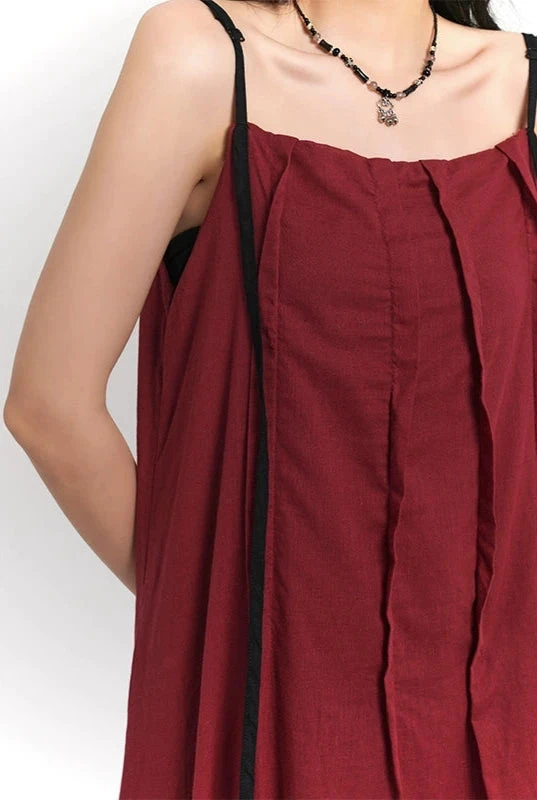 Spaghetti Strap Asymmetrical Hem Maxi Dress 6 Spaghetti Strap Asymmetrical Hem Maxi Dress - Image 6