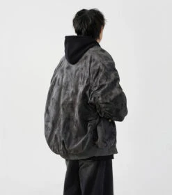 Abstract Print Bomber Jacket With Ruched Sleeve 20 Abstract Print Bomber Jacket With Ruched Sleeve -Modern Wear Shop 344a29aef3883fde2a4d84c36f62fd73