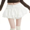 Layered Ruffle Waistband Mini Skirt