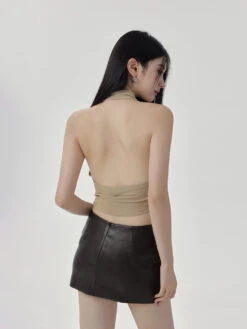 Cowl Neck Sleeveless Crop Top -Modern Wear Shop 34d7b674bf1d85f892f04f85873f8885