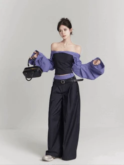 Low Waist Wide Leg Tailored Trousers 13 Low Waist Wide Leg Tailored Trousers -Modern Wear Shop 35056356fe208db182398cb9f1d19187