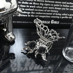 Abstract Liquid Metal Butterfly Rose Pendant Claw Clip -Modern Wear Shop 3558d3d84d6bce0b745b1e1ce6b42a5b