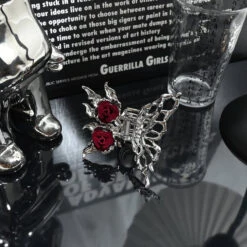 Abstract Liquid Metal Butterfly Rose Pendant Claw Clip -Modern Wear Shop 358f9e3b14ef466e799c6c83be5851e1