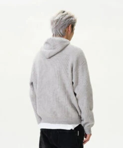 Ribbed High Collar Hoodie Knit Sweater -Modern Wear Shop 35922063d3ce2d2b3f307bc0551493a1