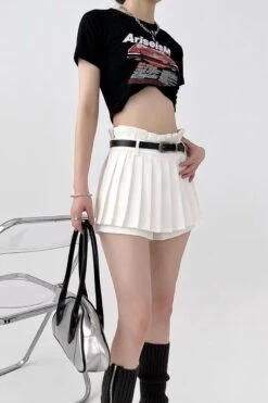 Pleated Skort Mini Skirt -Modern Wear Shop 35a43e664cd94ed0801494c5fd1d1a37