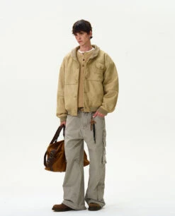 Oversized Suede Bomber Jacket With Button Pocket 29 Oversized Suede Bomber Jacket With Button Pocket -Modern Wear Shop 35de2d0ed317d5c5ae2139a179f82b48