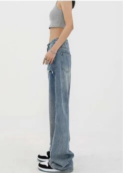 Mock Two-Piece Faded Distressed Jeans -Modern Wear Shop 35eafe42e3e86c6dd6fa19eda8a6790c