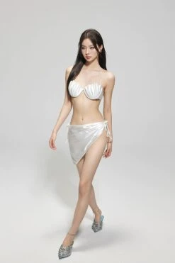 Shell Halter Bikini Set With Sarong Skirt -Modern Wear Shop 36713c9a6f5cfc63168e39651f2bb14a