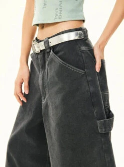 Wide Leg Bermuda Denim Shorts With Side Loop 18 Wide Leg Bermuda Denim Shorts With Side Loop -Modern Wear Shop 38e0cd62c8e8eff7bbb9d67a89786570