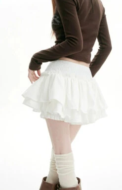 Layered Ruffle Waistband Mini Skirt -Modern Wear Shop 38eab94c1fce4c4df4b0b94fd1945cda
