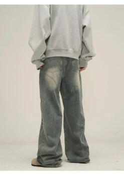 Vintage Sand Wash Wide-Leg Jeans With Stitch Detail 22 Vintage Sand Wash Wide-Leg Jeans With Stitch Detail -Modern Wear Shop 3ab363ac4d2ae1bd842214ce99197150