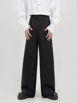 High-Waisted Wide Leg Pleated Lightweight Trousers -Modern Wear Shop 3b19a0a50ca9dea14c81c5914b13376c