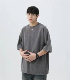 Oversized Acid Wash Tee With Drop Shoulders -Modern Wear Shop 3b35cb076cbc07b11ac5cc2d2f5c091d
