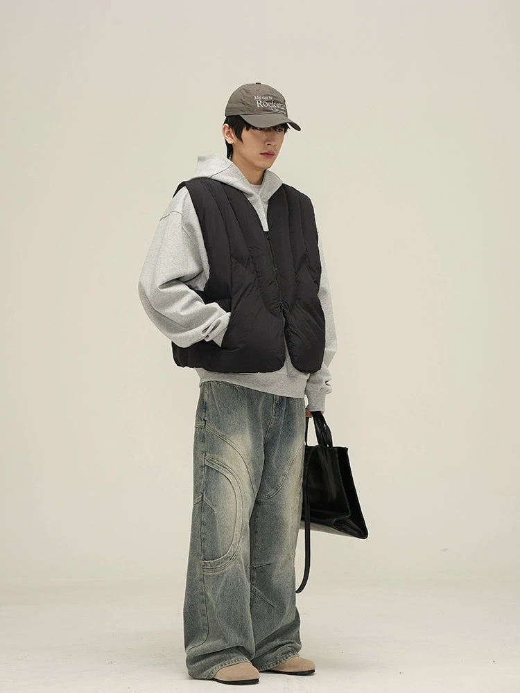 Vintage Sand Wash Wide-Leg Jeans With Stitch Detail 13 Vintage Sand Wash Wide-Leg Jeans With Stitch Detail - Image 13