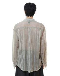 Sheer Striped Button-Up Long Sleeve Shirt With Chest Pocket 10 Sheer Striped Button-Up Long Sleeve Shirt With Chest Pocket -Modern Wear Shop 3b95914537063d2973f38c3d1acefbf4