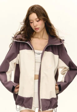 Color Block Hooded Zip-Up Windbreaker Jacket -Modern Wear Shop 3bf251921c9a5e9009145e10717e573d