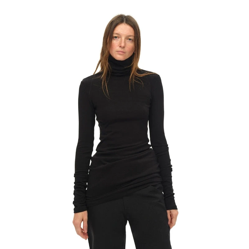 Slim Turtleneck Long Knit Lightweight Sweater 2 Slim Turtleneck Long Knit Lightweight Sweater - Image 2