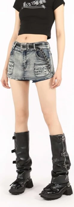 Micro Skort Denim Mini Skirt -Modern Wear Shop 3d035e1c18af336f6e9a4de24587b37b