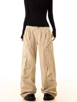 Wide-Leg Cargo Pants With Oversized Pleated Pockets And Zipper Details 14 Wide-Leg Cargo Pants With Oversized Pleated Pockets And Zipper Details -Modern Wear Shop 3d1033c93d9c3e13ab7051366cd02980