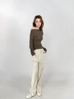 Asymmetrical Neckline Long Sleeve Top 31 Asymmetrical Neckline Long Sleeve Top -Modern Wear Shop 3da619375125ac222190a7fe40f07987