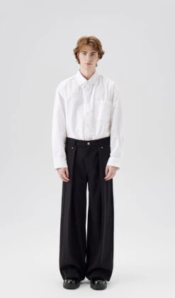 Wide Leg Pleated Trousers With Button Details 25 Wide Leg Pleated Trousers With Button Details -Modern Wear Shop 3dae9a6d9808da081a9fe24aa361e431