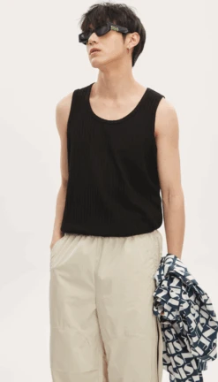 Slim Tapered Ribbed Tank Top -Modern Wear Shop 3dd4164126447c0105e643a6b62400fb